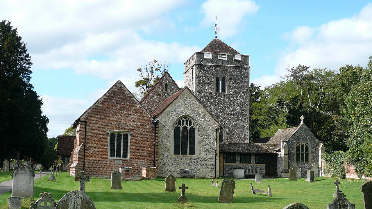 St Giles' Church, Stoke Poges, seen across the churchyard